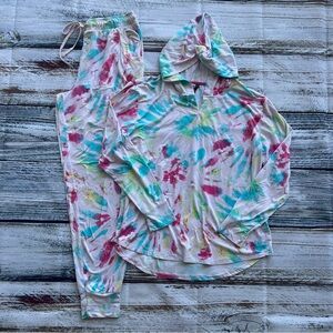 Jaclyn Intimates Colorful Tie-Dye Pajama Set